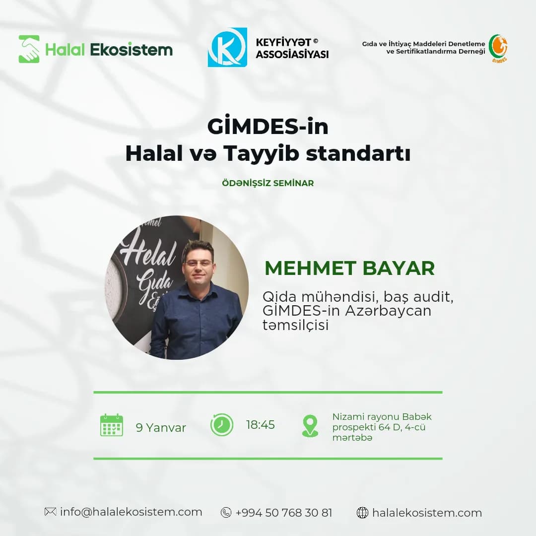 GİMDES-in Halal və Tayyib standartı: SEMİNAR