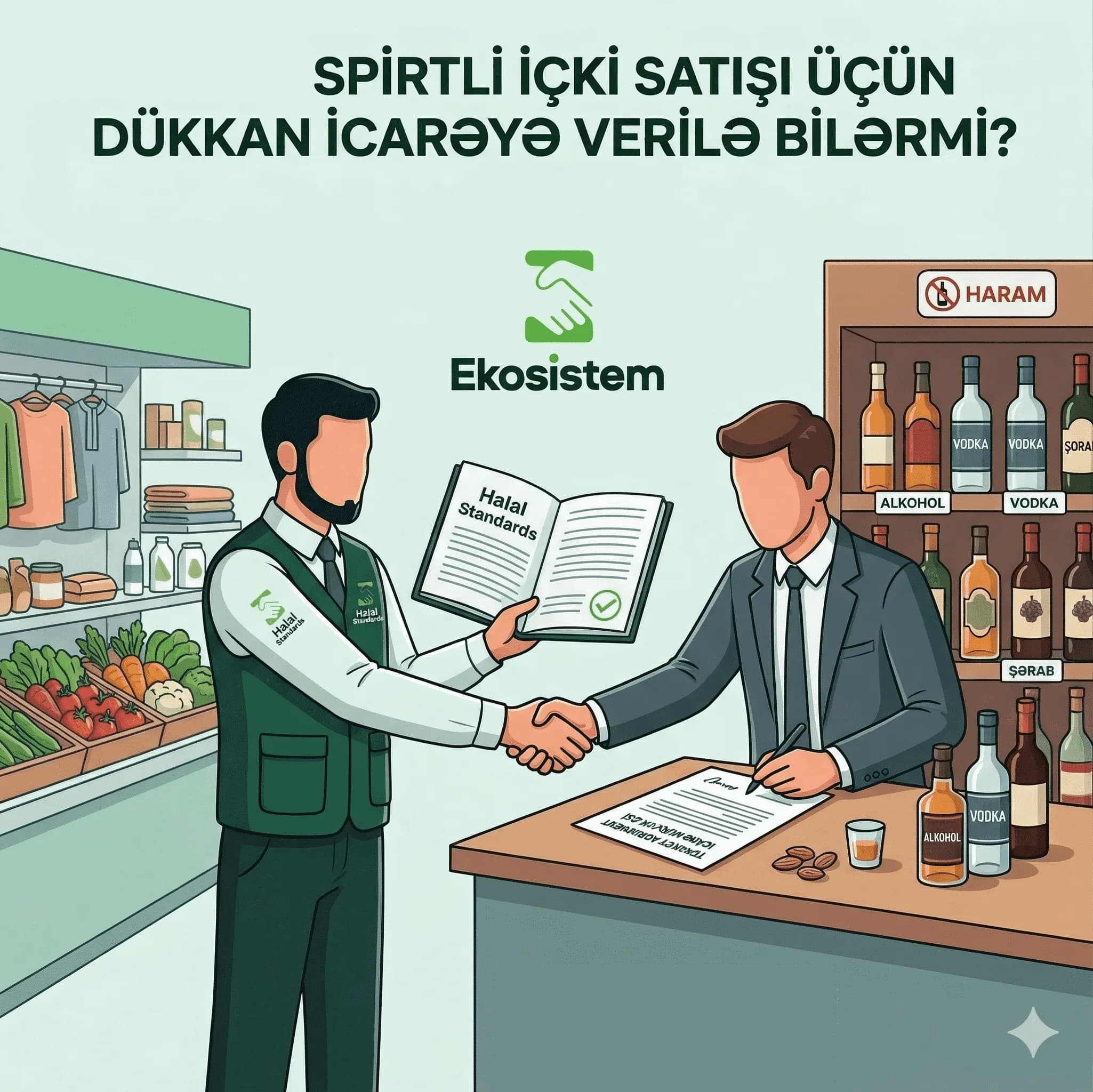 İçki satılması üçün birinə dükan kirayə verilə bilərmi?